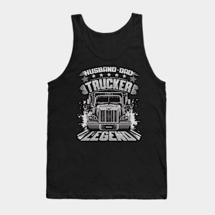 Husband Dad Trucker Legend - Funny Trucker Tank Top